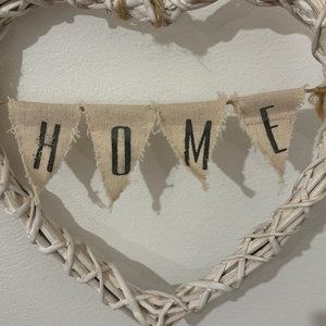 Home sign - farmhouse look wicker